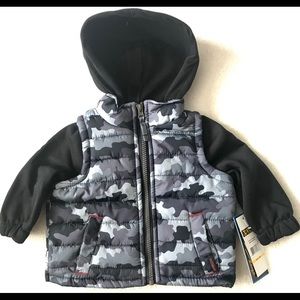 iXtreme Toddler Grey Camo Puffer Jacket Coat